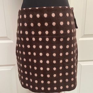 Ted Baker Mini Skirt in brown & pink, size 2